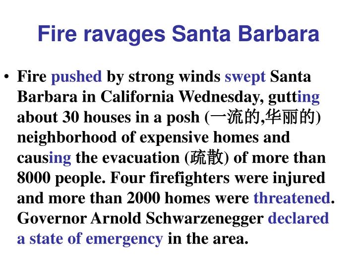 fire ravages santa barbara