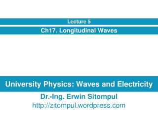 University Physics: Waves and Electricity