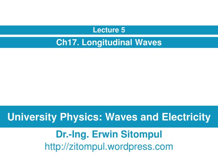 university physics waves and electricity