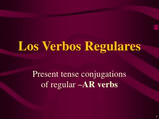 los verbos regulares