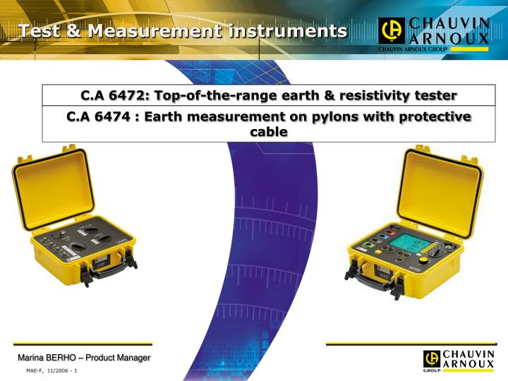 test measurement instruments