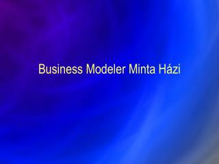 business modeler minta h zi