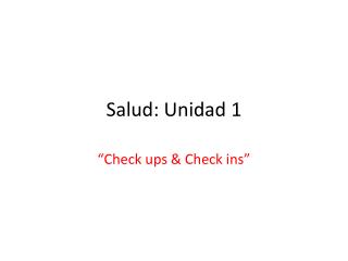 salud unidad 1