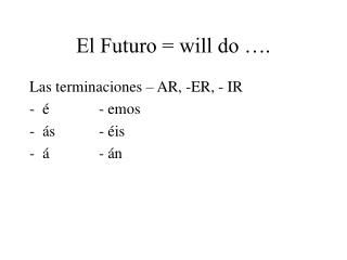 el futuro will do