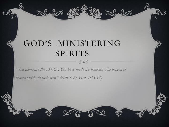 god s ministering spirits