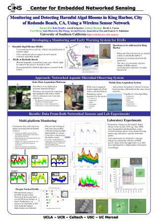 Approach: Networked Aquatic Microbial Observing System