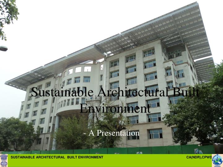 sustainable architectural built environment