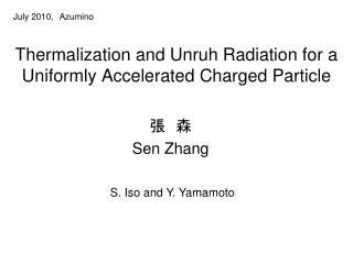 Thermalization and Unruh Radiation for a Uniformly Accelerated Charged Particle