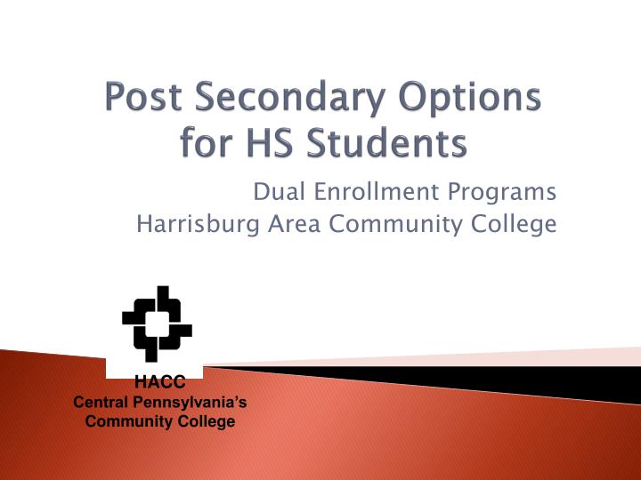 post secondary options for hs students