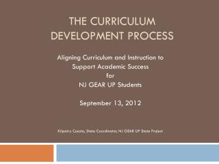 The Curriculum Development Process