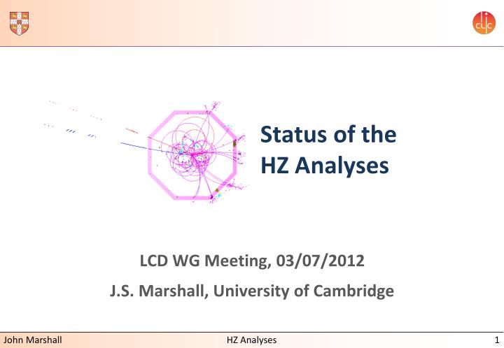 status of the hz analyses