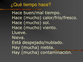 qu tiempo hace