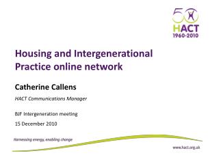Housing and Intergenerational Practice online network
