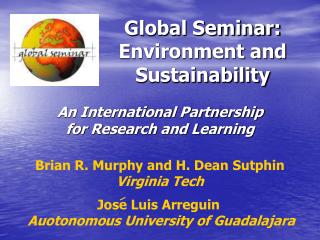 Global Seminar: Environment and Sustainability