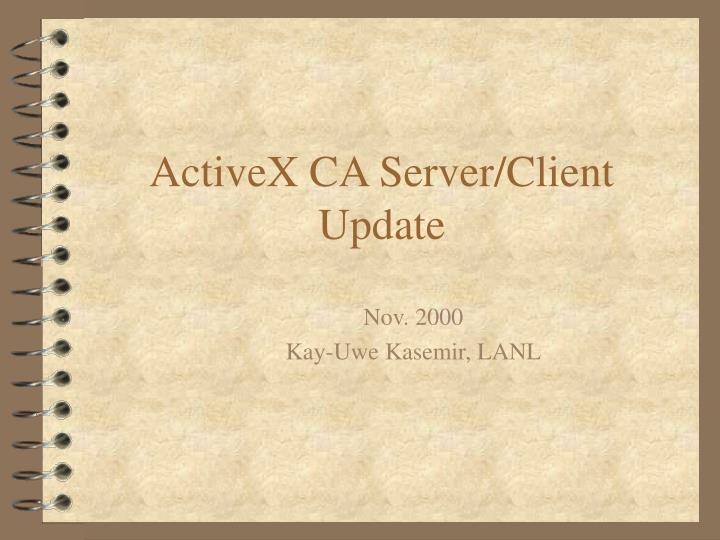 activex ca server client update