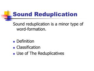 Sound Reduplication