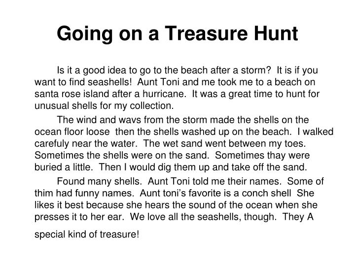 going on a treasure hunt