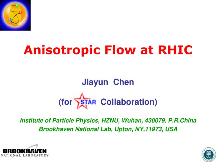 anisotropic flow at rhic