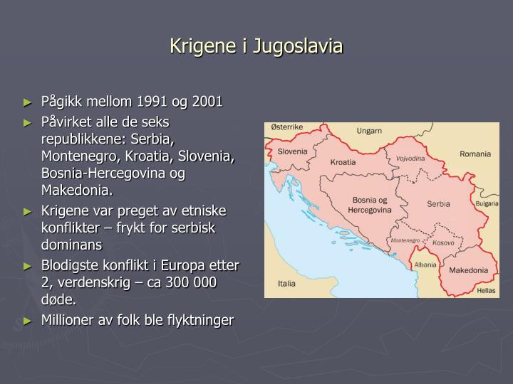 krigene i jugoslavia