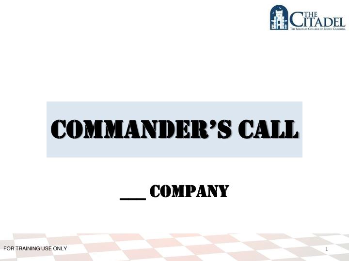 commander s call