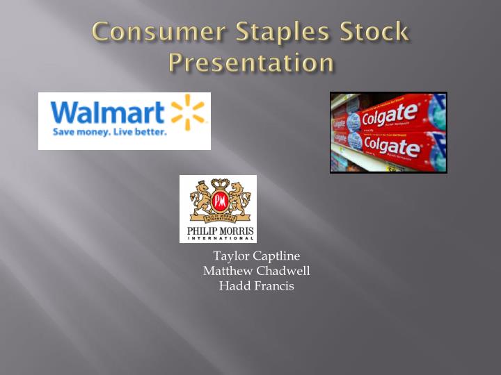 consumer staples stock presentation