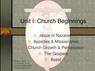 Unit I: Church Beginnings