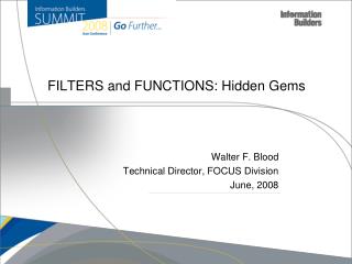 FILTERS and FUNCTIONS: Hidden Gems
