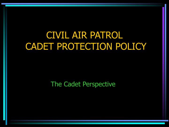 civil air patrol cadet protection policy