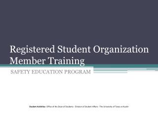 Registered Student Organization Member Training