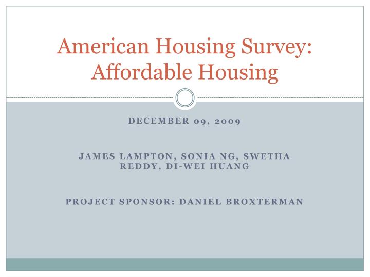 american housing survey affordable housing