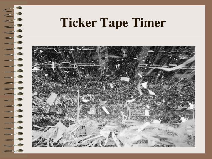 ticker tape timer