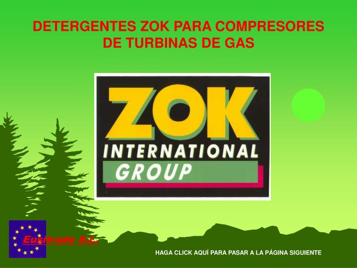 detergentes zok para compresores de turbinas de gas