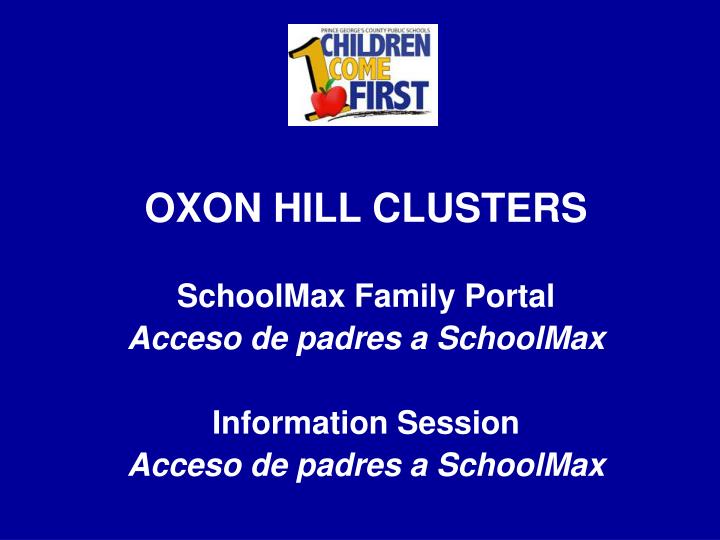 oxon hill clusters