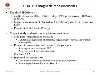 HQ01e-3 magnetic measurements