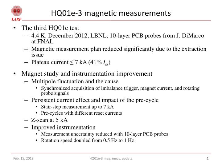 hq01e 3 magnetic measurements