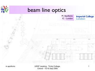 beam line optics