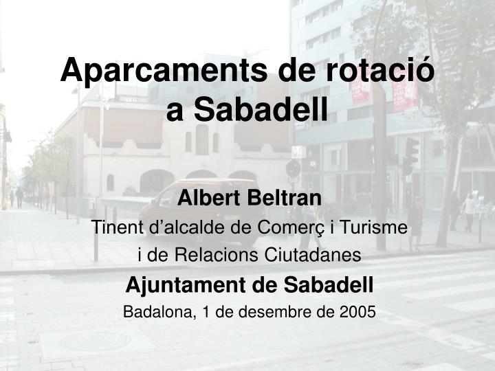 aparcaments de rotaci a sabadell