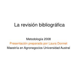 la revisi n bibliogr fica