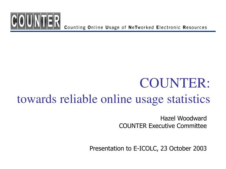 counter towards reliable online usage statistics