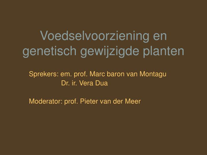 voedselvoorziening en genetisch gewijzigde planten