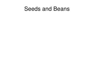 Seeds and Beans