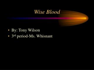 Wise Blood