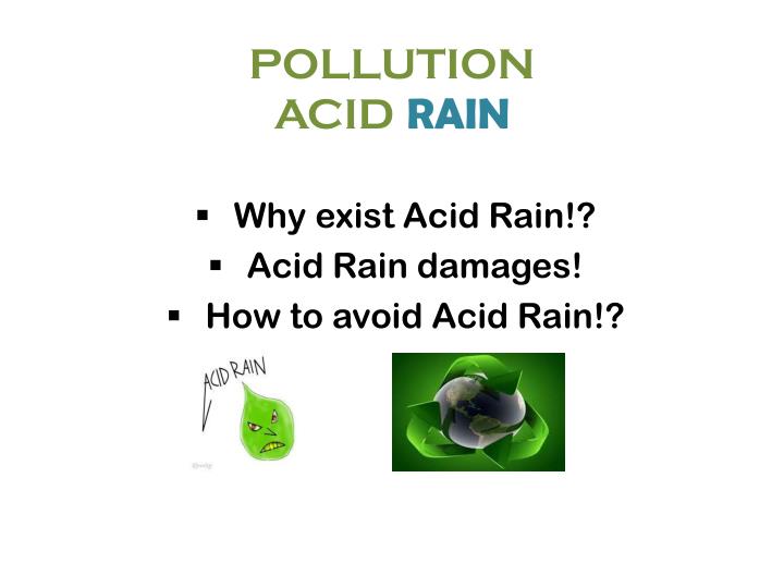 pollution acid rain