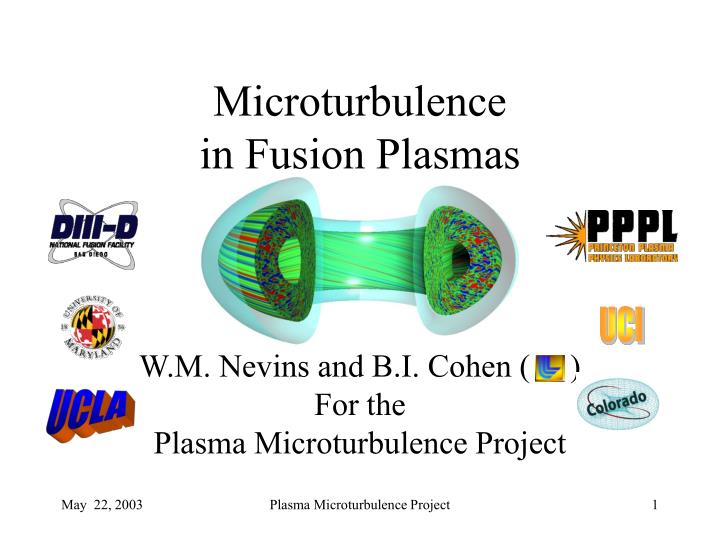 microturbulence in fusion plasmas