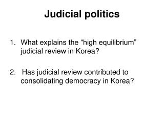 Judicial politics