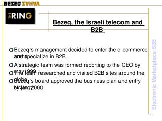 Bezeq, the Israeli telecom and B2B