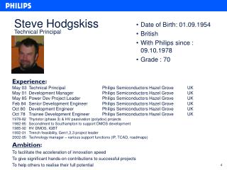 Steve Hodgskiss Technical Principal