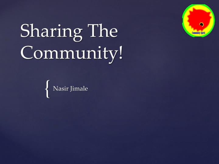 sharing the community