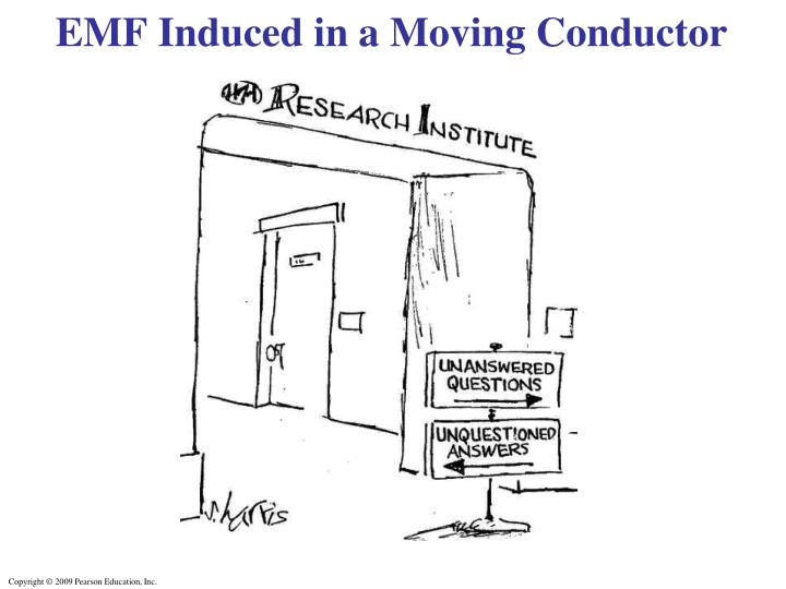 emf induced in a moving conductor
