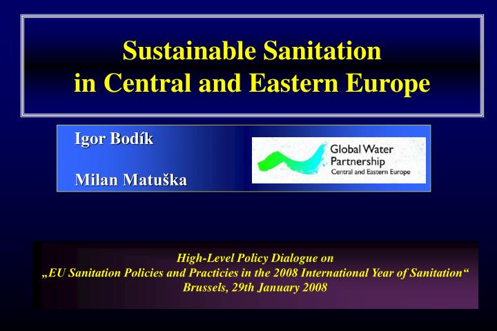 sustainable sanitation in central and eastern europe